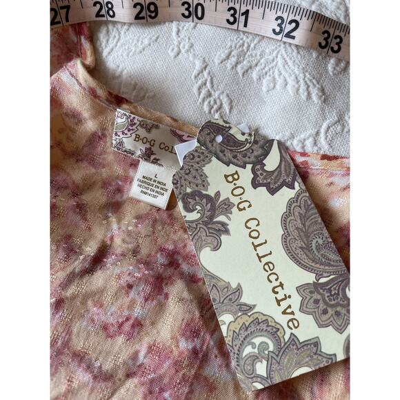 BOG Collective Long Sleeve Cropped Top - Size Large - Picture 12 of 15